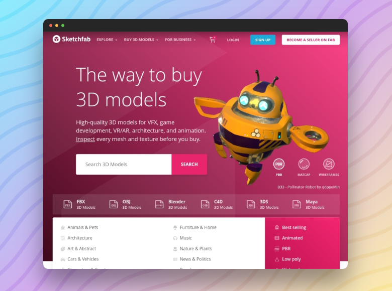 Sketchfab Home Page