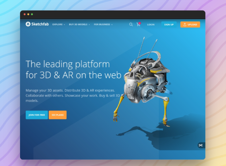 Sketchfab Landing Page