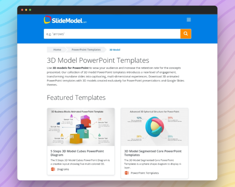 3D Models for PowerPoint on SlideModel