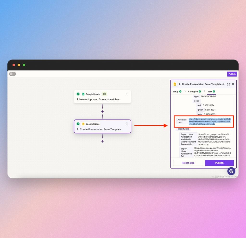 create a new presentation with zapier