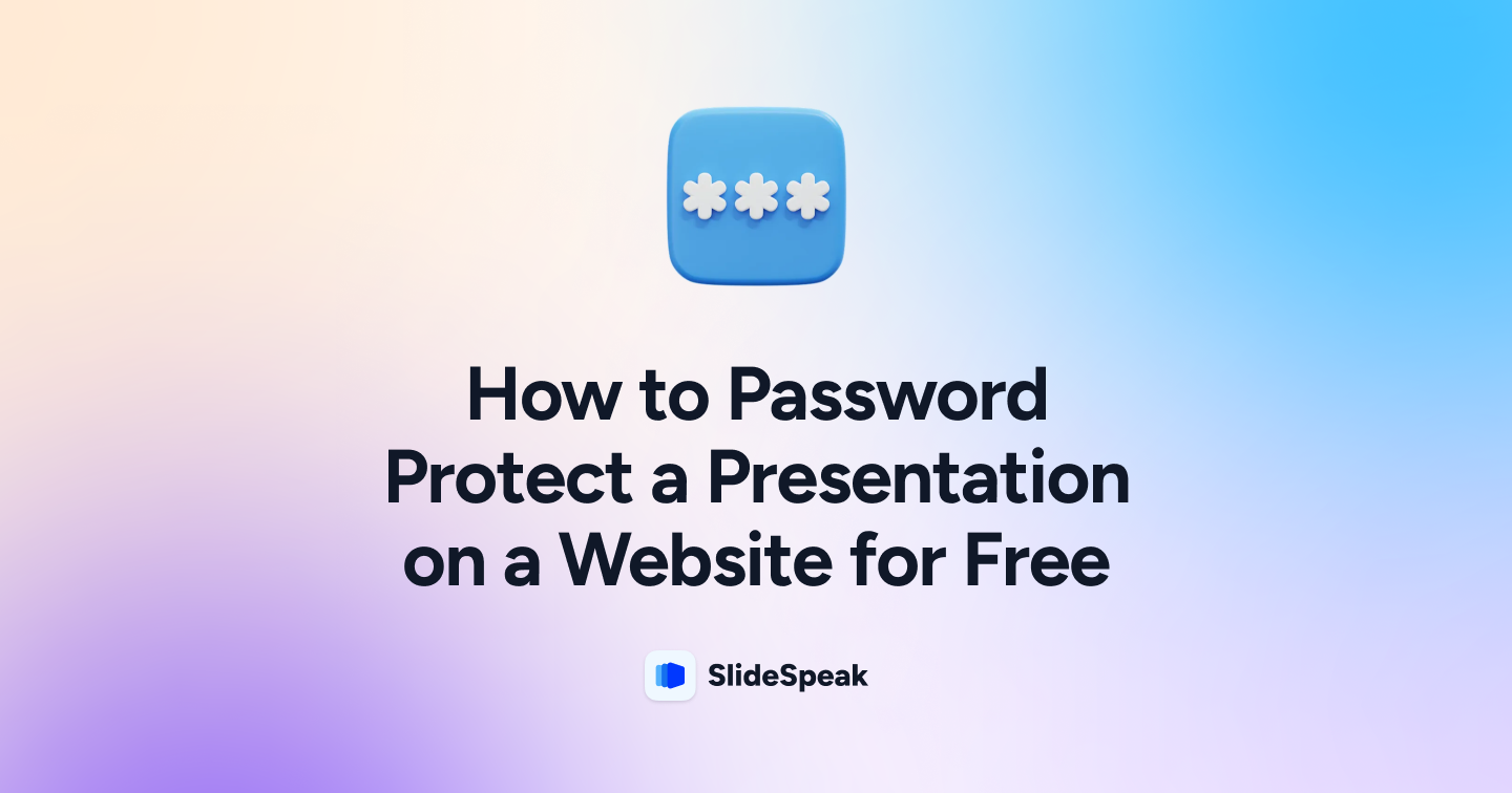 How to Password Protect a Presentation on a Website for Free