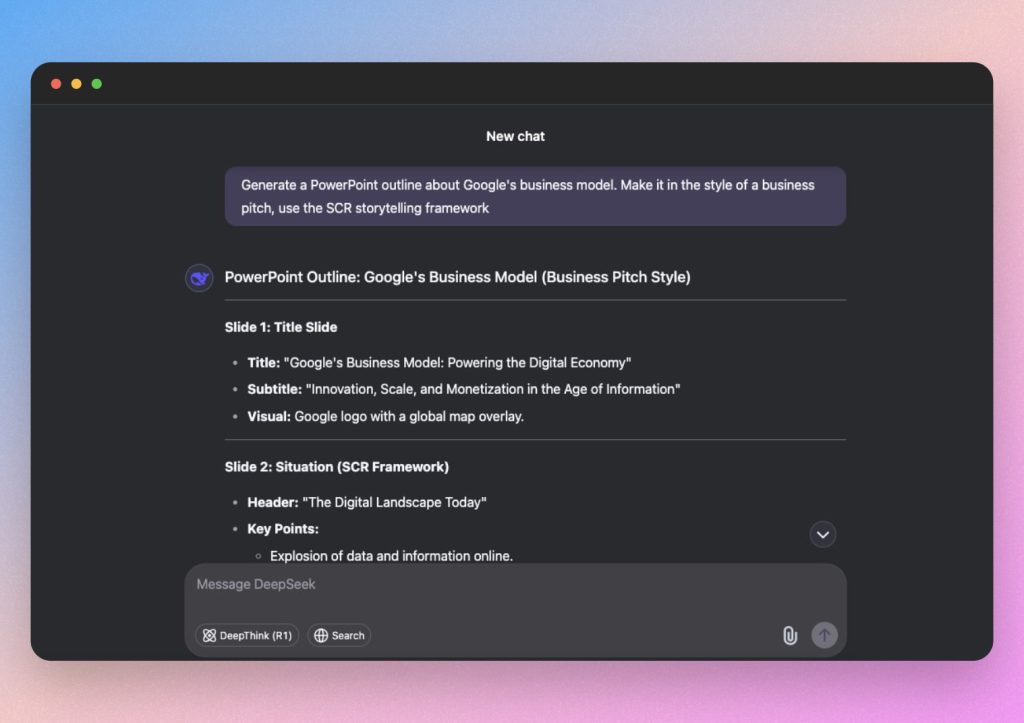 AI prompt DeepSeek