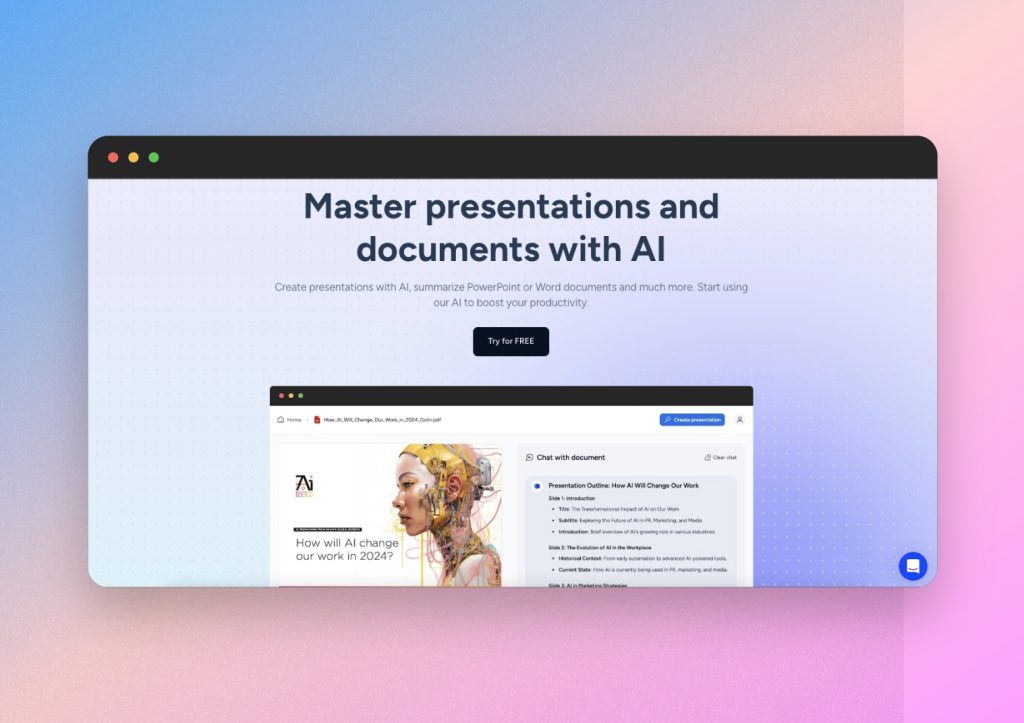 slidespeak ai presentation maker