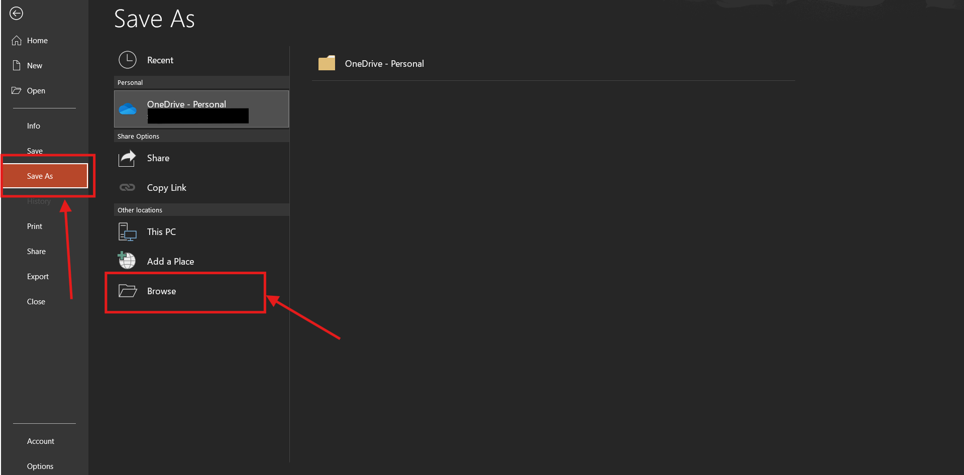 Screenshot of how to convert a PPSX file to PPTX in Microsoft PowerPoint step 6