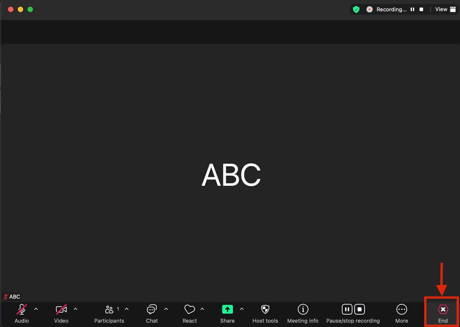 Screenshot of recording a presentation step 10