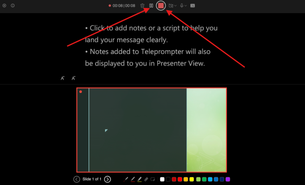 Screenshot of how to add audio on PowerPoint mac step 5