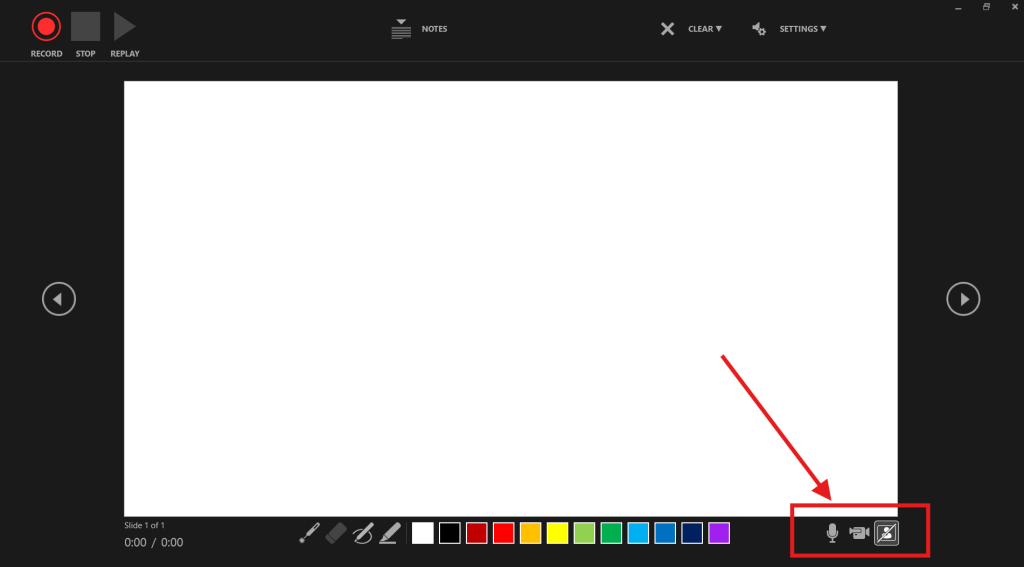 Screenshot of how to add audio to full presentation step 3