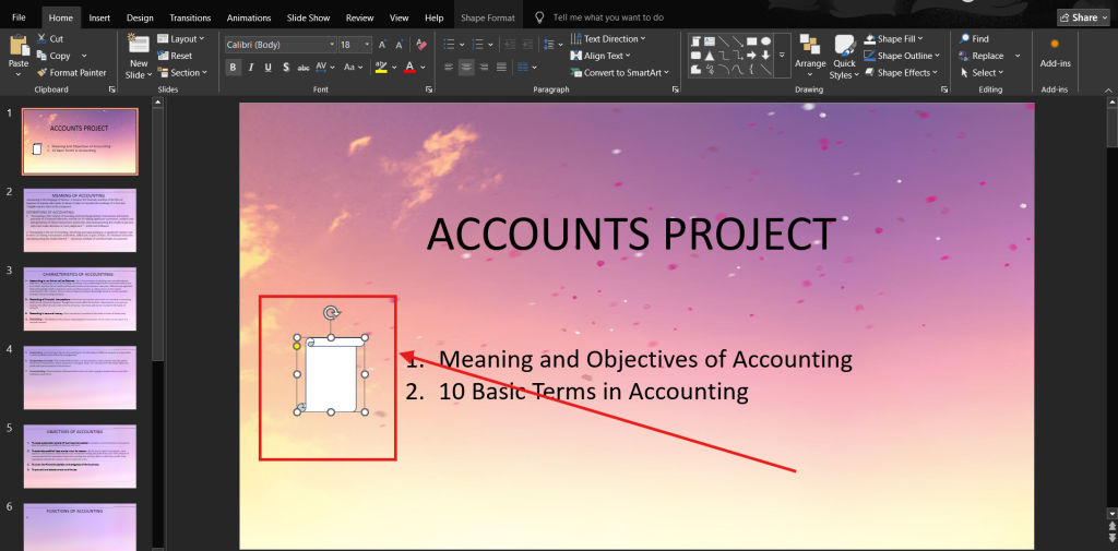 Screenshot of how to loop a PowerPoint animation step 1