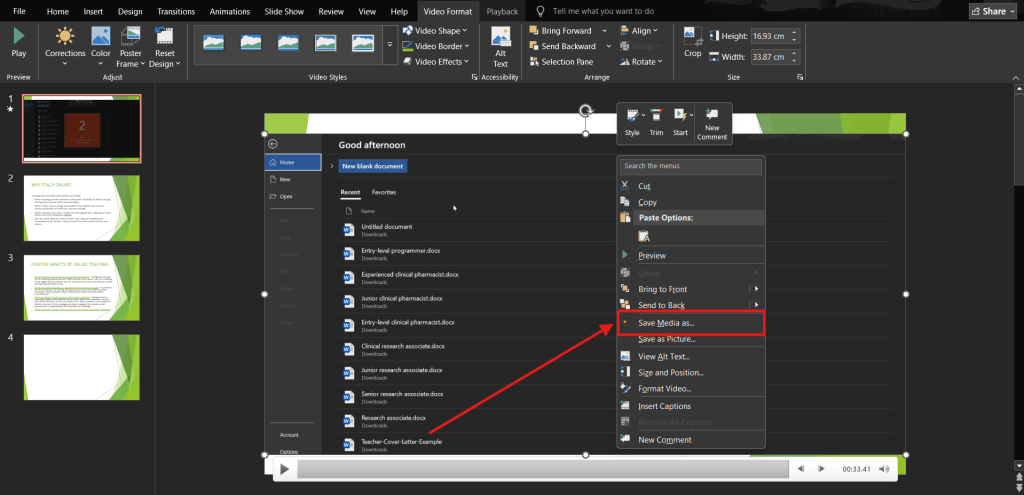 Screenshot of how to screen record PowerPoint on Windows step 8