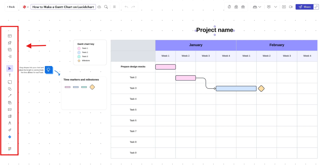 screenshot of Lucidchart step 4