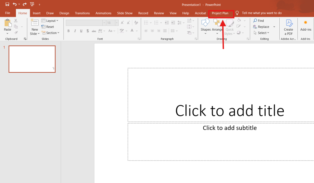 screenshot of project plan step 2