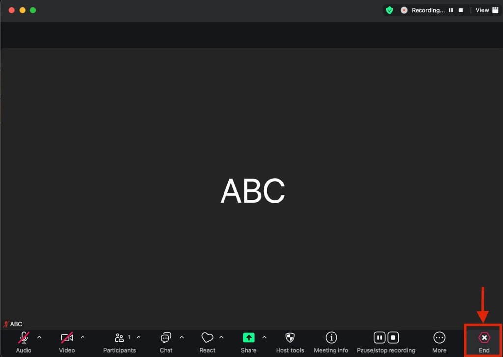 Screenshot of recording a presentation step 10