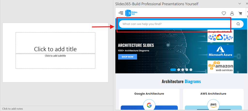 screenshot of Slides365 step 2