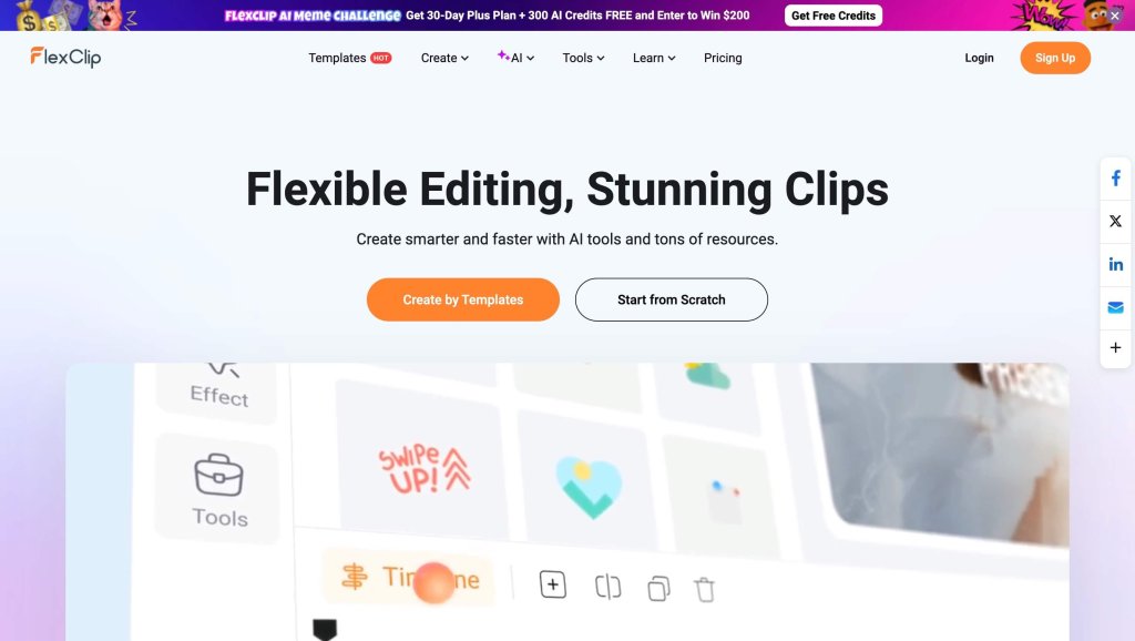 screenshot of flexclip homepage.jpeg