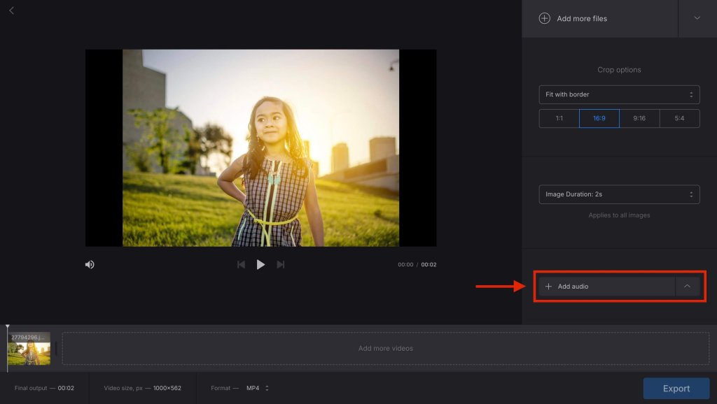 screenshot of how to add music with clideo step 3.jpeg