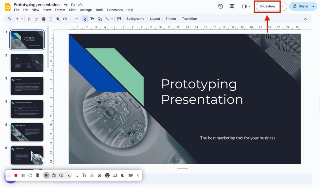 Screenshot of step 6 of using Screencastify