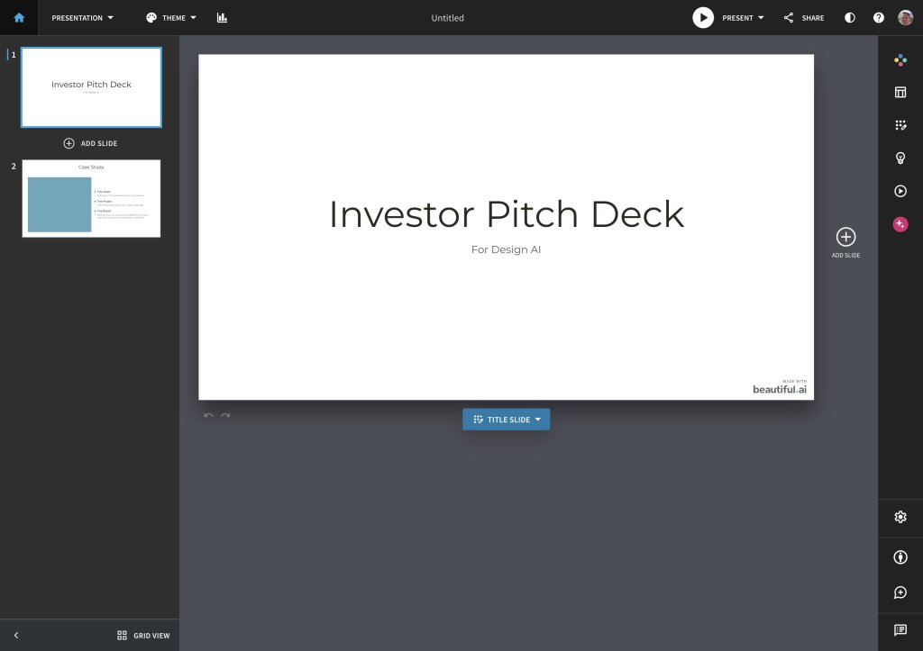 beautiful.ai presentation editor