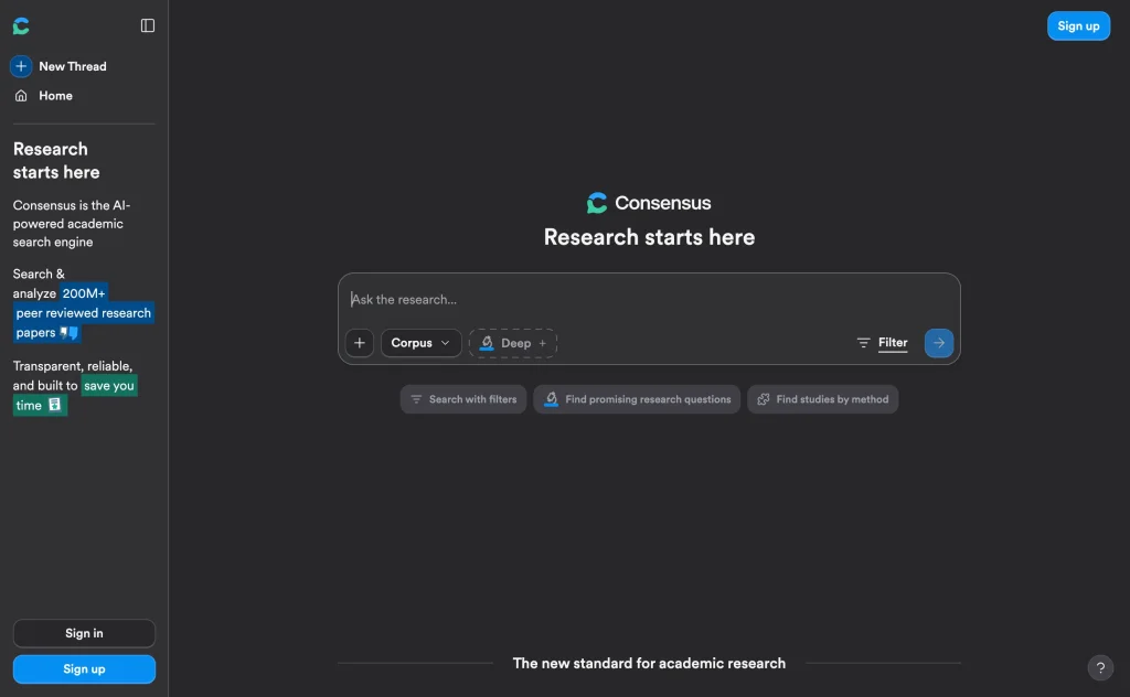 The Consensus website