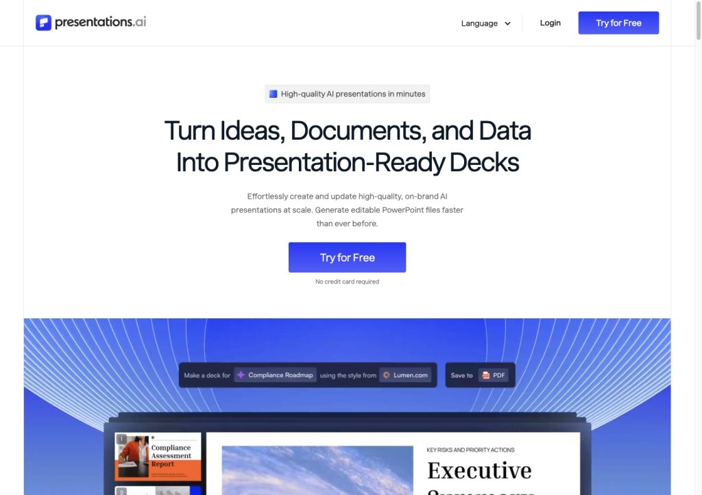 prezi alternative presentations.ai